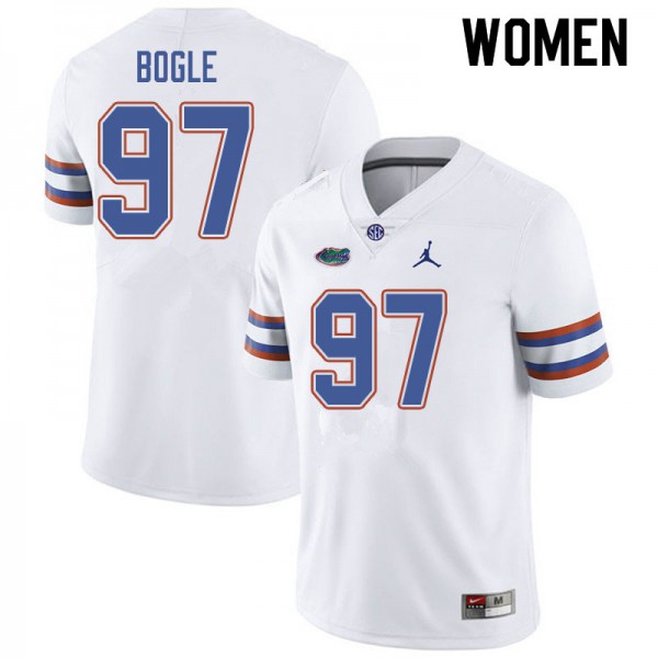 Jordan Brand Women #97 Khris Bogle Florida Gators College Football Jerseys White